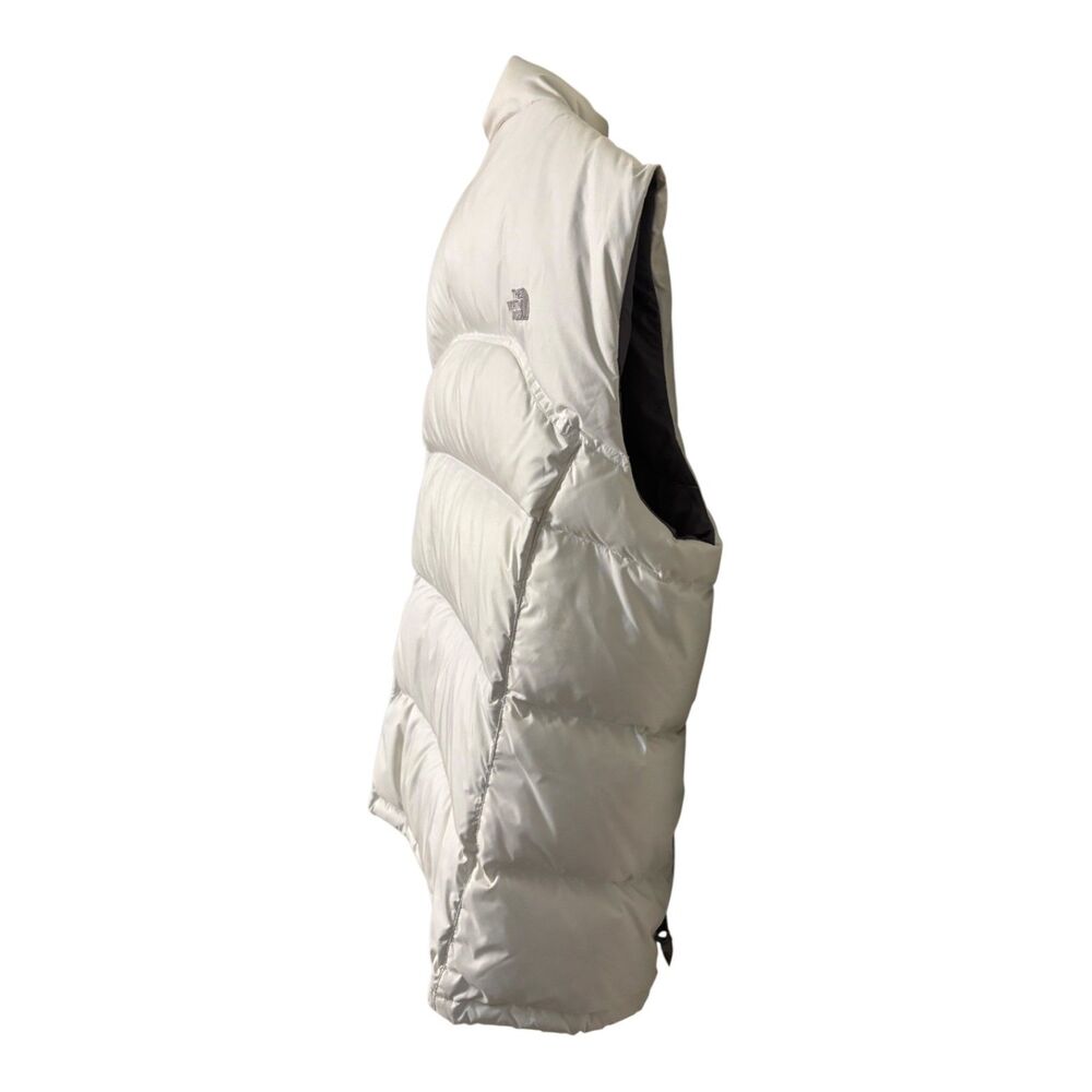 The North Face 550 Down Puffer Vest White Girls XL Youth Goose Down - Picture 9 of 12
